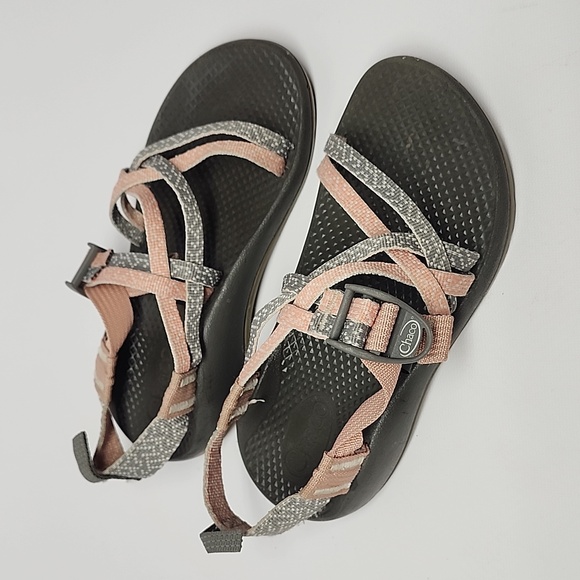 Chaco Zx/1 Pink & Gray Sandals Kids Size 2 - Picture 2 of 7